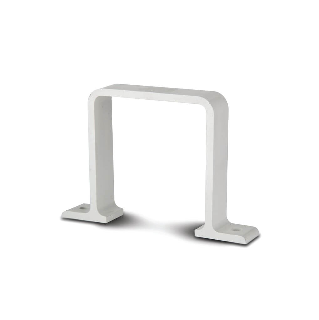 65MM SQ DOWNPIPE BRACKET FLUSH WH (