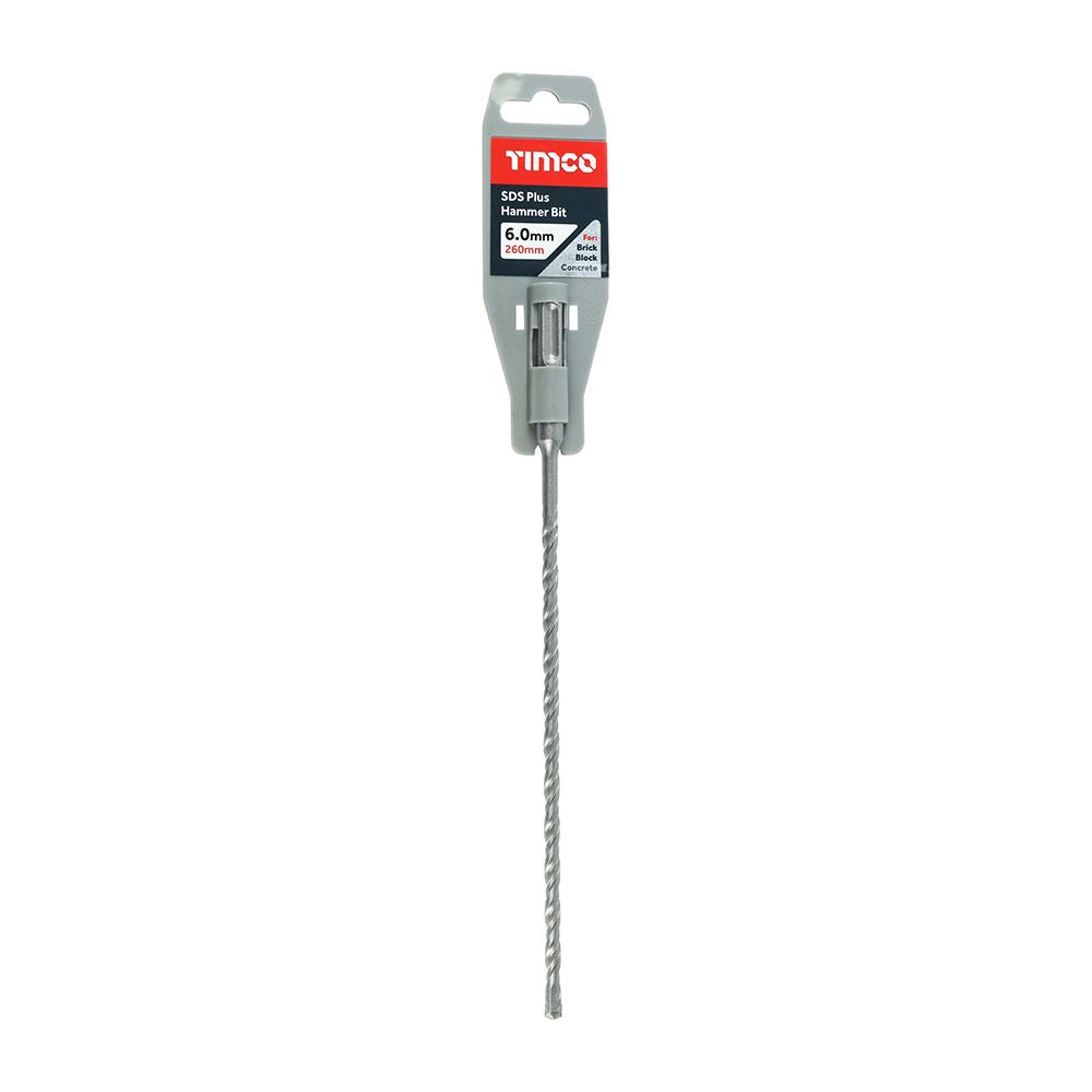 TIMCO SDS Plus Hammer Bit 6.0 x 260 Pack 1