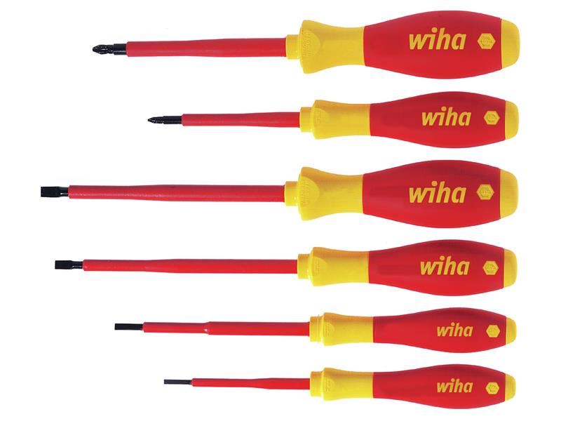 WHA SoftFinish electric SL/PZ Screwdriver Set, 6 Piece