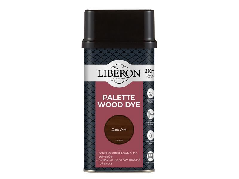 Liberon 014338 Palette Wood Dye Dark Oak 250ml