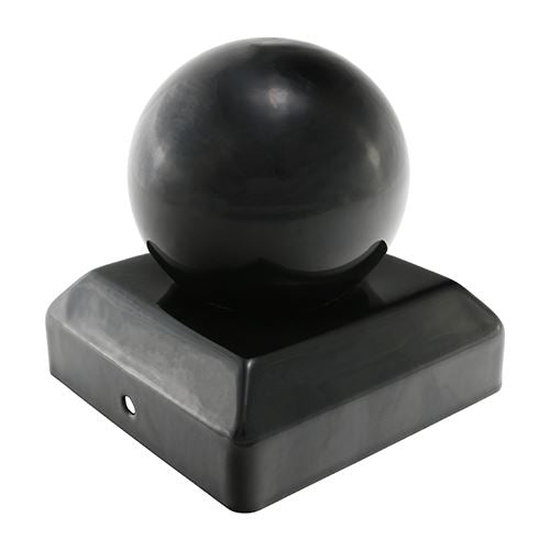 TIMCO Ball Post Cap - Black 50mm Black Pack 1