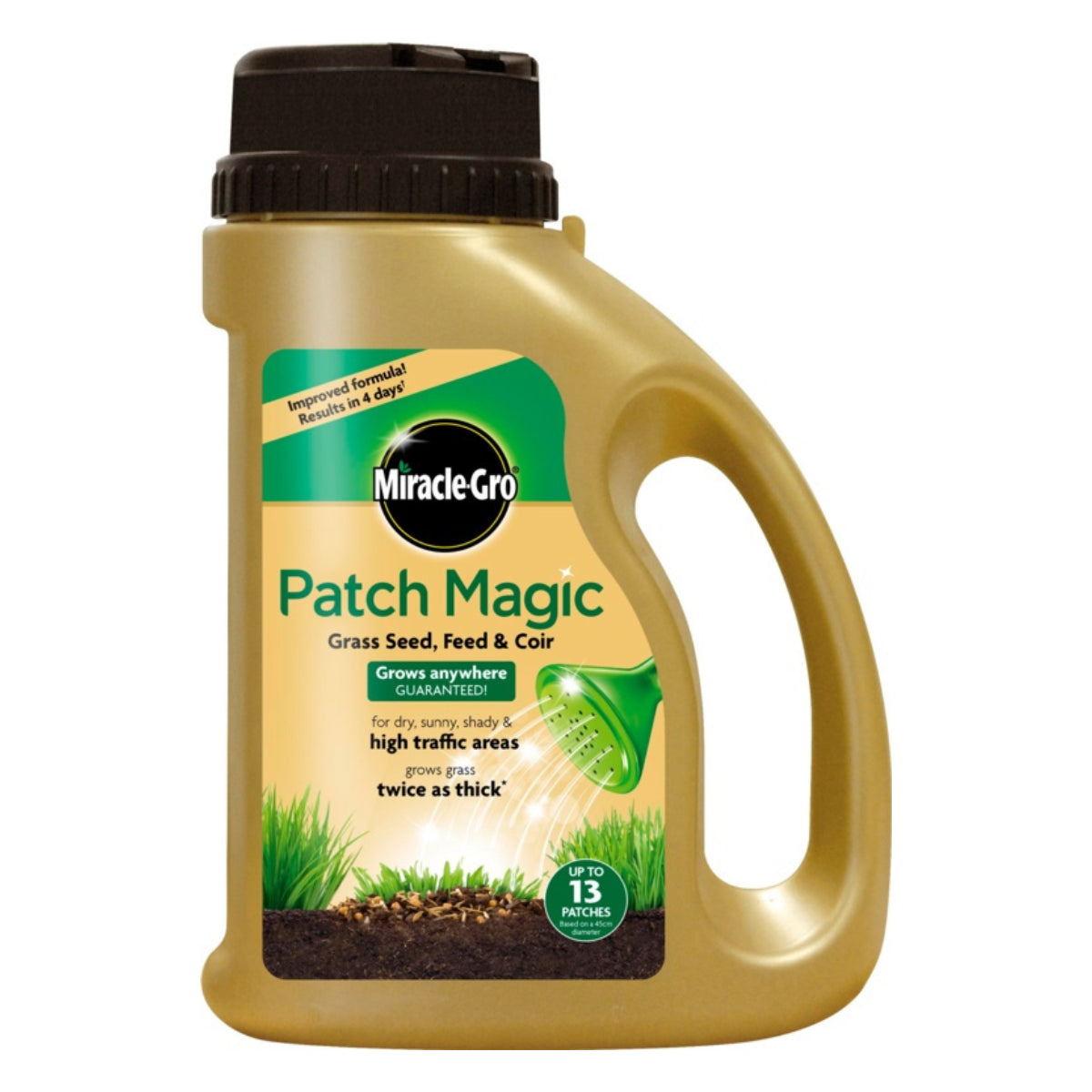 Miracle Gro Patch Magic Feed Seed Coir Mix Thicker Grass Lawn Treatment Spot Food