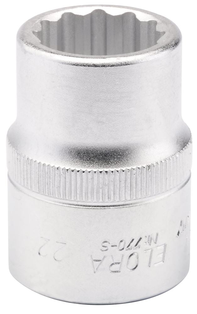 Draper 22MM BI-HEX SOCKET 3/4DRIVE 00707 3/4" Sq. Dr. Metric Bi-Hexagon Sockets