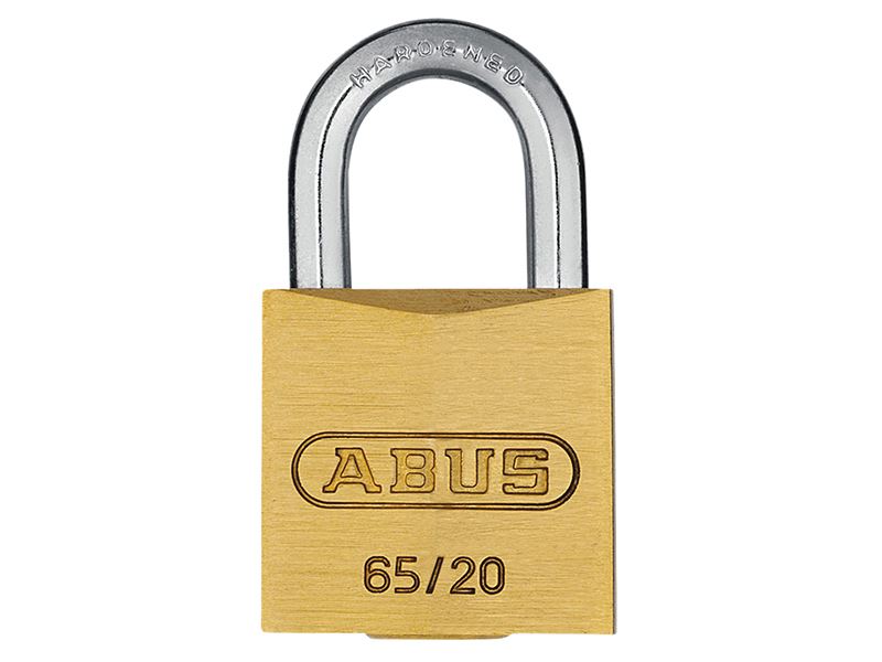 ABUS 09840 65/20mm Brass Padlock Carded