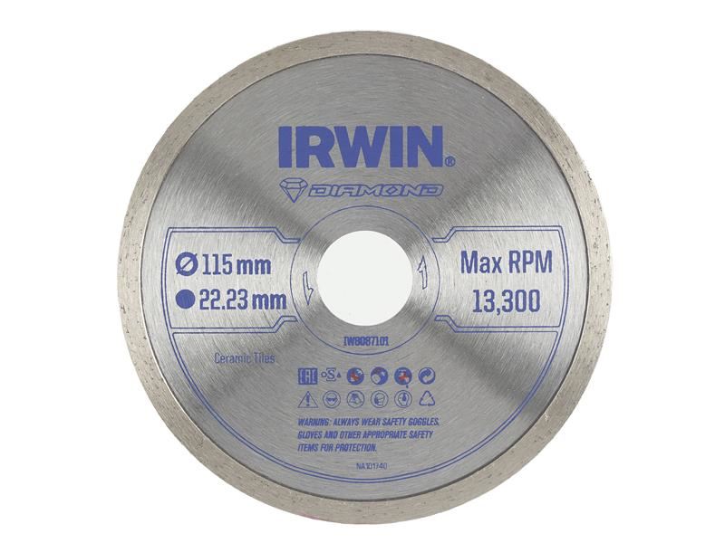 IRW Continuous Rim Diamond Blade 115 x 22.23mm