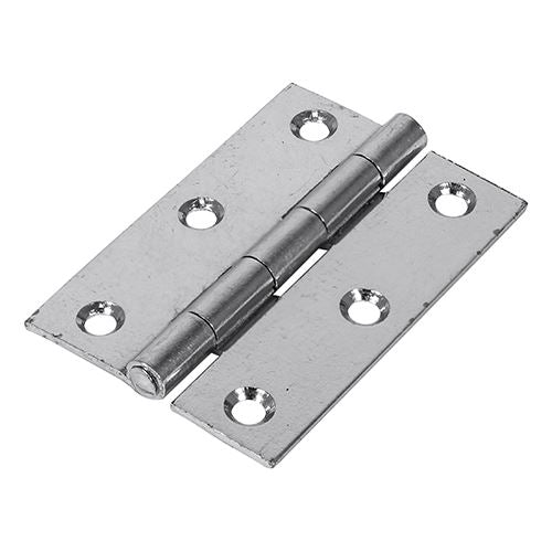TIMCO Butt Hinge Fixed Pin Zinc 63 x 44 Silver Pack 2