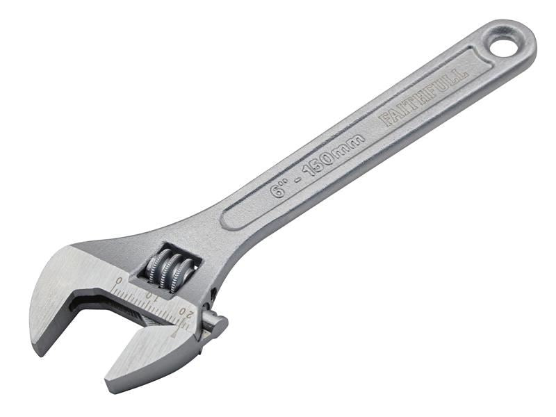 Faithfull FAIAS150MC Adjustable Chrome Spanner 150mm (6in) - 20mm Jaw Capacity