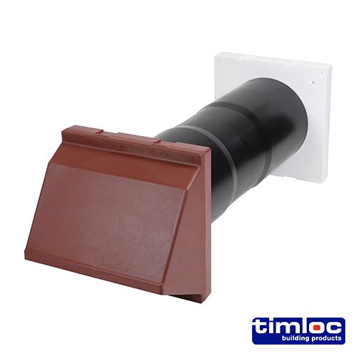 TIMCO Thro-Wall VentSet Cowl&Baff Br 127 x 350 Brown Pack 1
