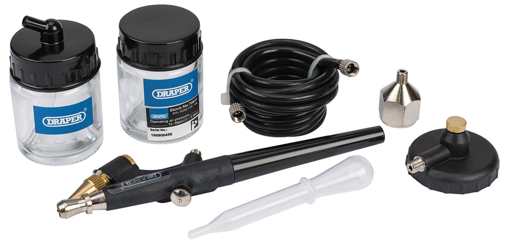 Draper AIR BRUSH KIT 6PC 70831 Air Brush Kit (7 Piece)