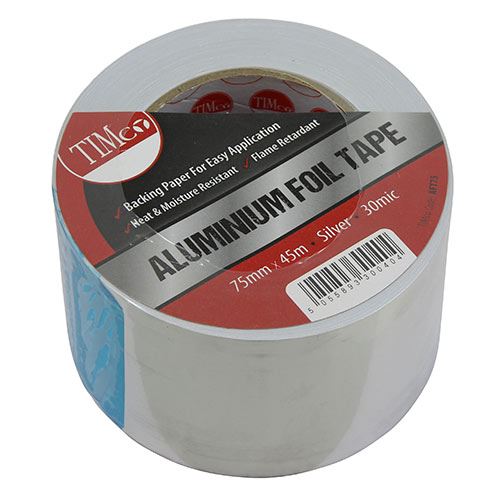 TIMCO Aluminium Foil Tape nan 45m x 75mm Pack 1.0