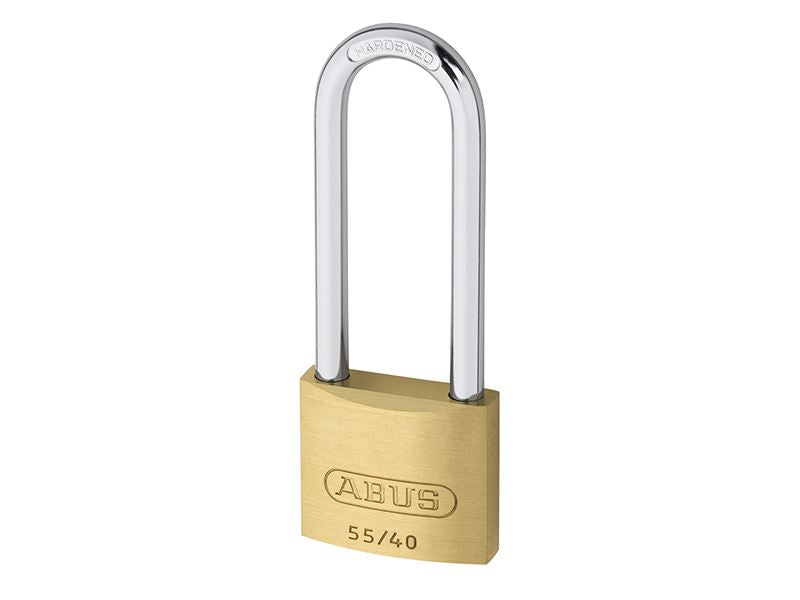 ABUS 04762 55/40mm Brass Padlock 63mm Long Shackle