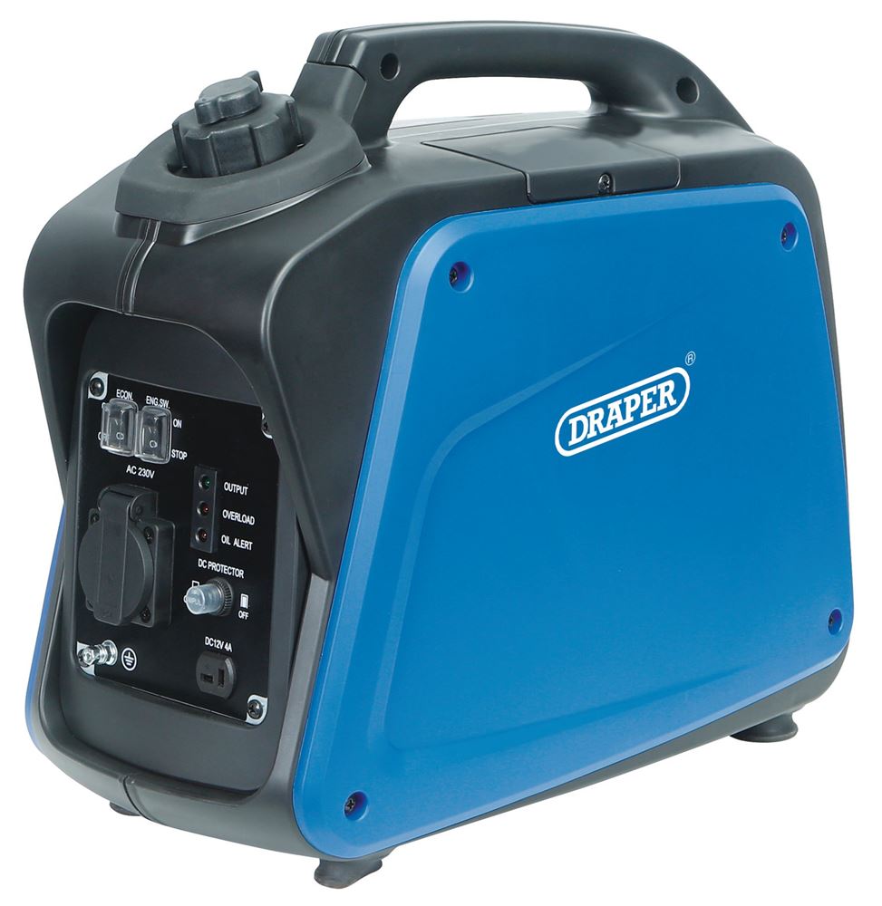 Draper 1000W INVERTER GEN (1100W MAX) 95196 95196 Petrol Inverter Generator, 1000W