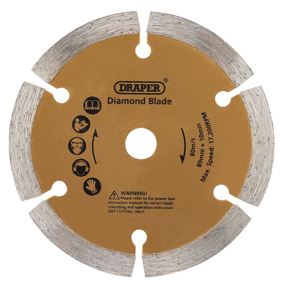 DRAPER 25976 - 89mm Diamond Blade for Draper Storm Force® Mini Plunge Saw