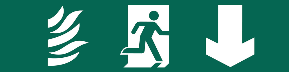 Draper RUNNING MAN ARROW DOWN SIGN 73201 Safe Condition Signs