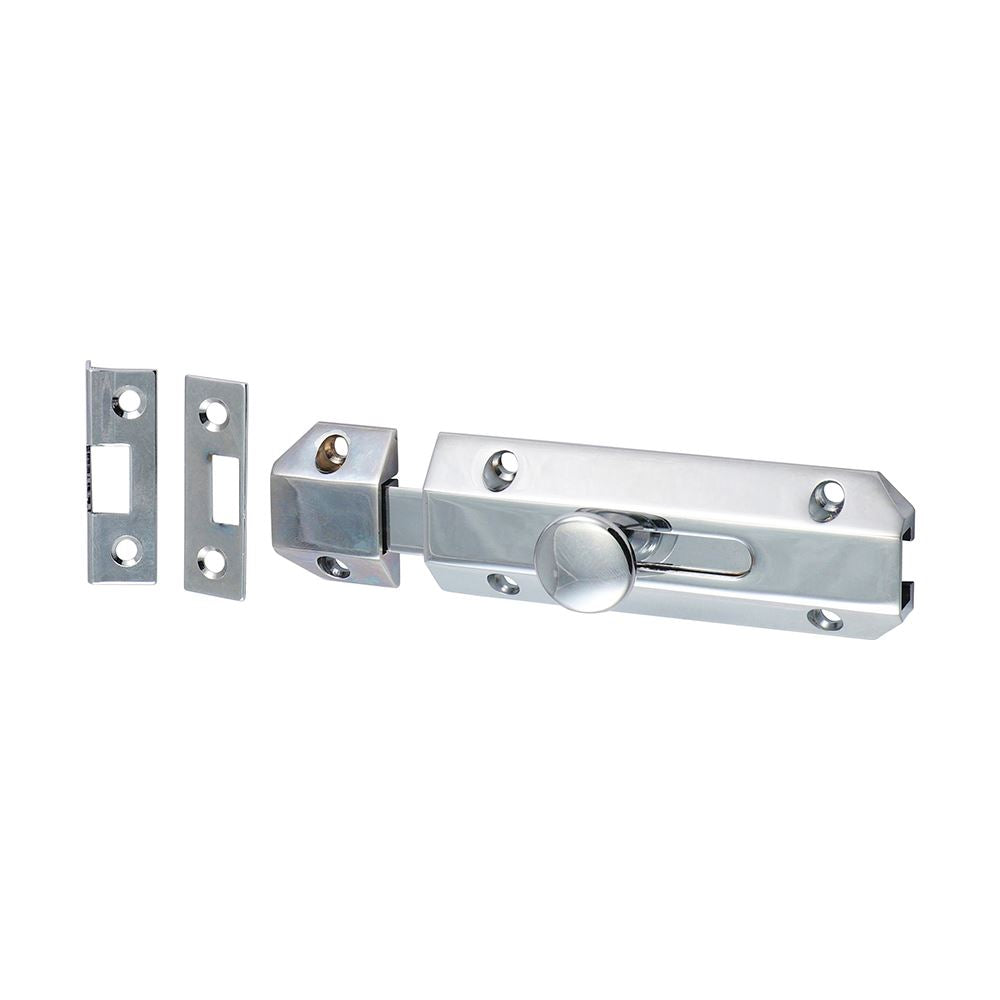 TIMCO Architectural Bolt Pol. Chrome 100 x 35mm Pack 1