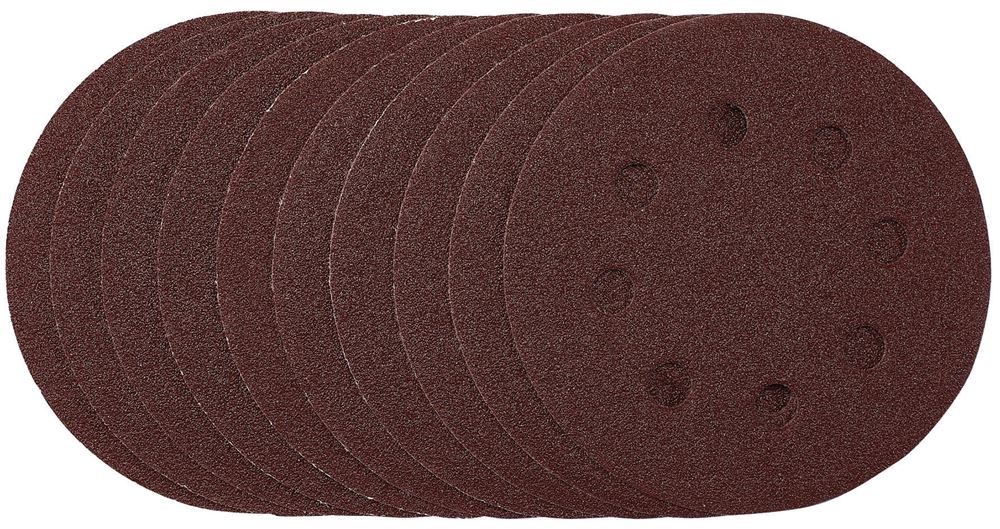 Draper 115MM SANDING DISC 80G 53499 53499 Sanding Discs, 115mm, Hook & Loop (Pack of 10)