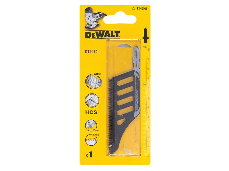 DeWalt DT2074-QZ HCS Wood Flush Cut Jigsaw Blade Pack of 1 T142HB