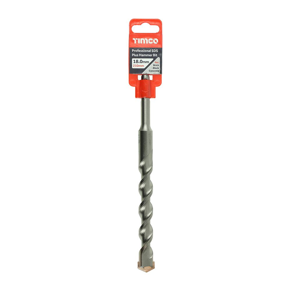 TIMCO Pro SDS Plus Hammer Bits (PGM) 18.0 x 210 Pack 1