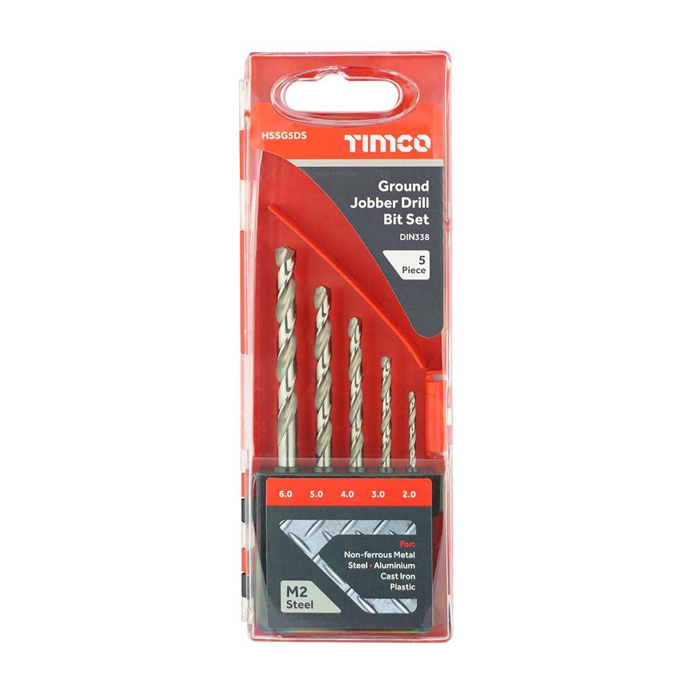 Timco Ground Jobber Drill Bit Set 5pcs