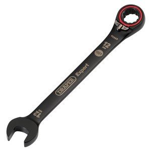 Draper 12MM REVERS. RATCHET SPANNER 03902 HI-TORQ® Metric Reversible Ratchet Combination Spanners, Black