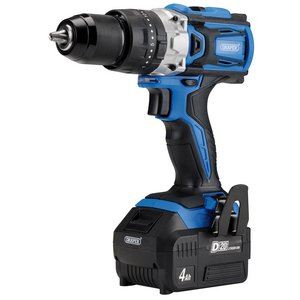 79894 D20 D20 20V Brushless Combi Drill, 1 x 4.0Ah Battery, 1 x Fast Charger D20 20V Cordless Power Tools Professional Trade DIY Workshop Garage Use