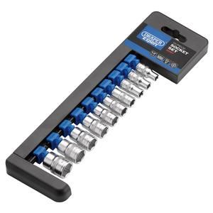 50067 Draper Expert Expert Metric Socket Set, 1/4 Sq. Dr. (10 Piece) B10M/6PT/E Micro Satin Chrome Socket Sets Professional Trade DIY Workshop Garag