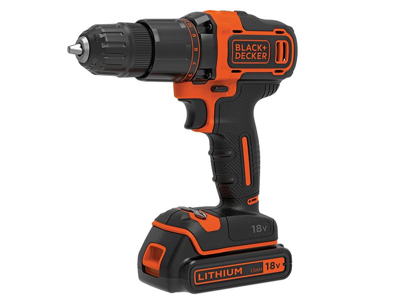 Black&Decker BCD700S1K-GB BCD700S1K 2 Gear Combi Drill 18V 1 x 1.5Ah Li-ion