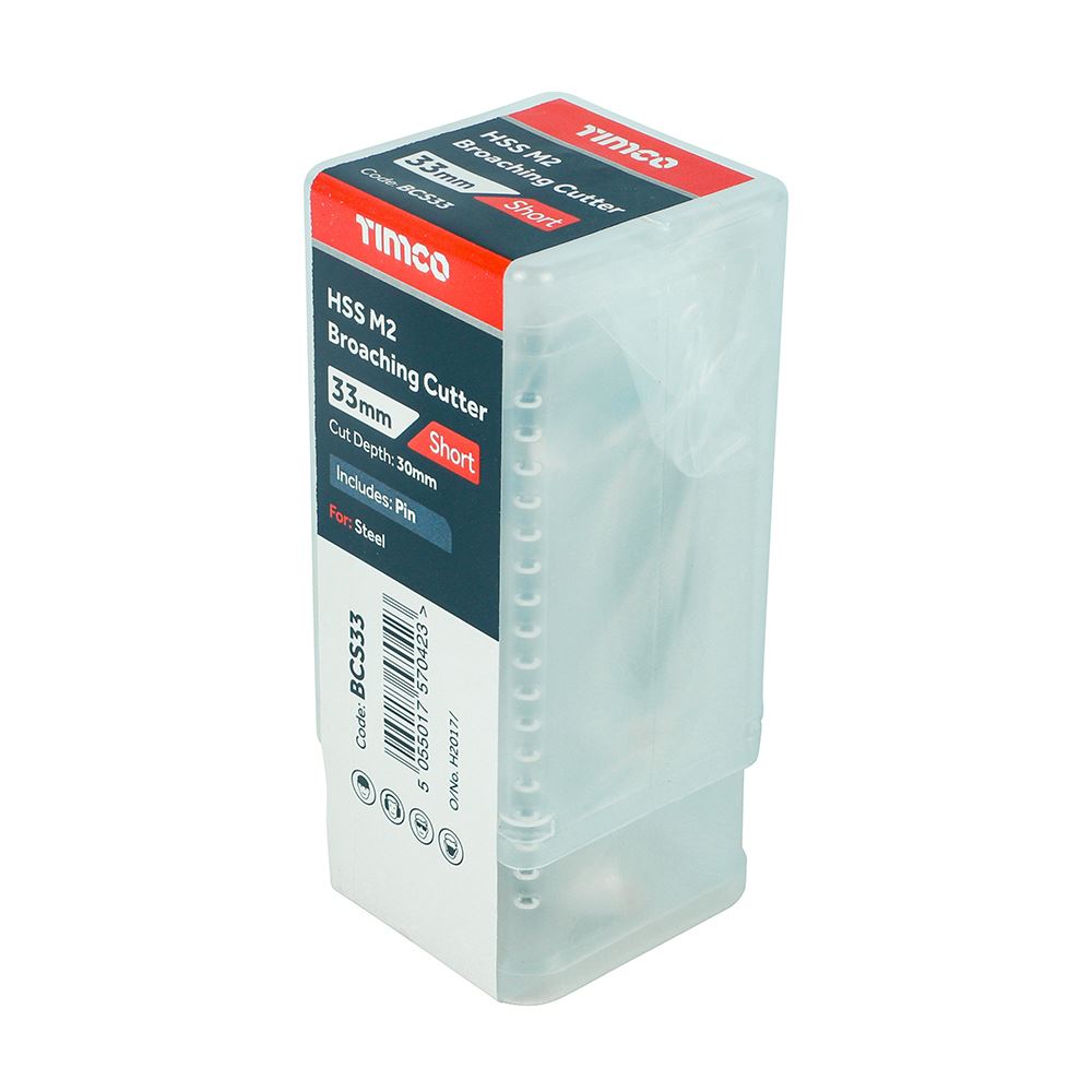 TIMCO Broaching Cutter HSS M2 Short 33 x 30 Pack 1