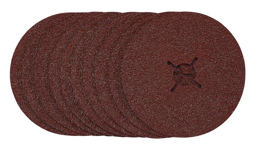 Draper 125MM FIBRE DISC 36G 68628 68628 Fibre Sanding Discs, 125mm, (Pack of 10)