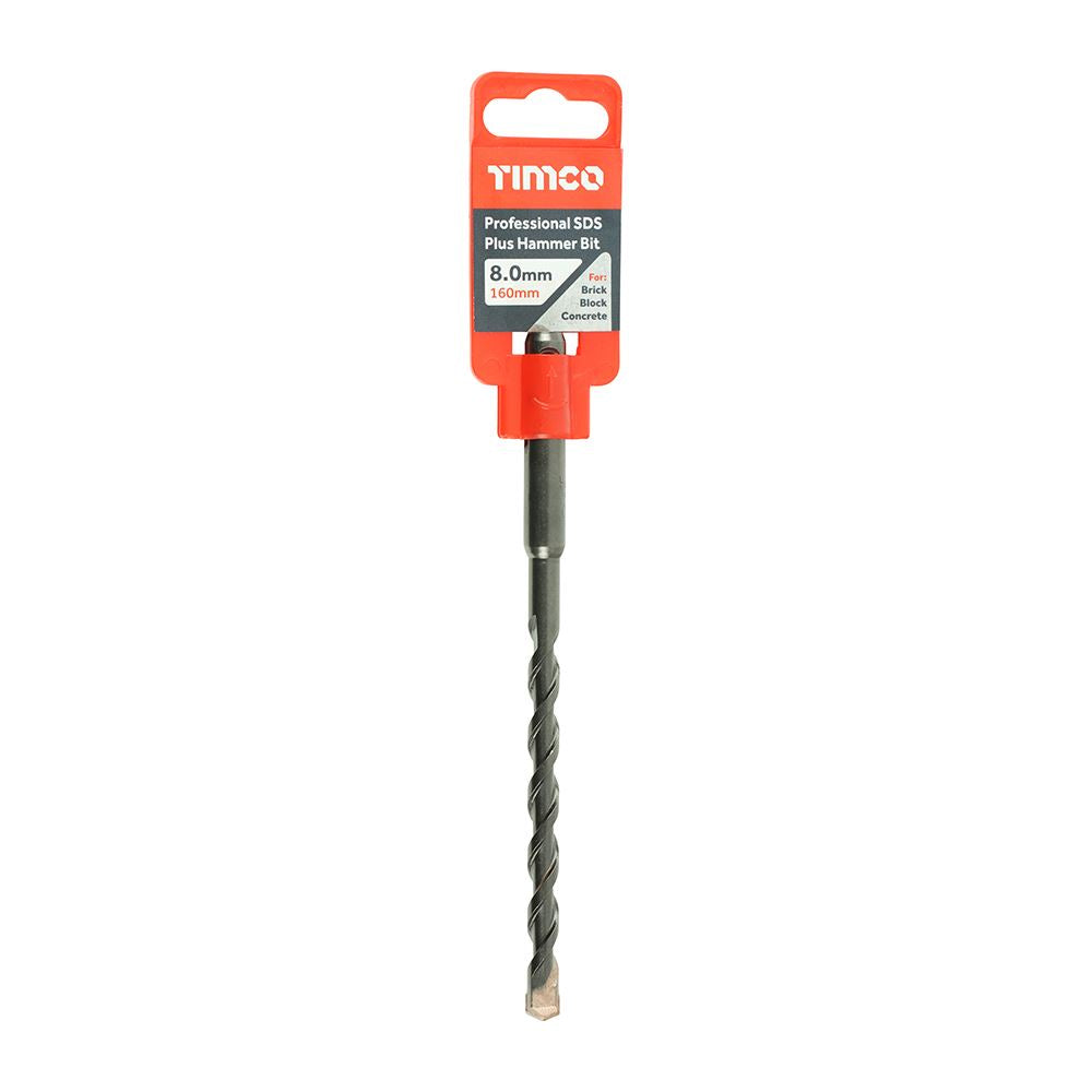 TIMCO Pro SDS Plus Hammer Bits (PGM) 8.0 x 160 Pack 1