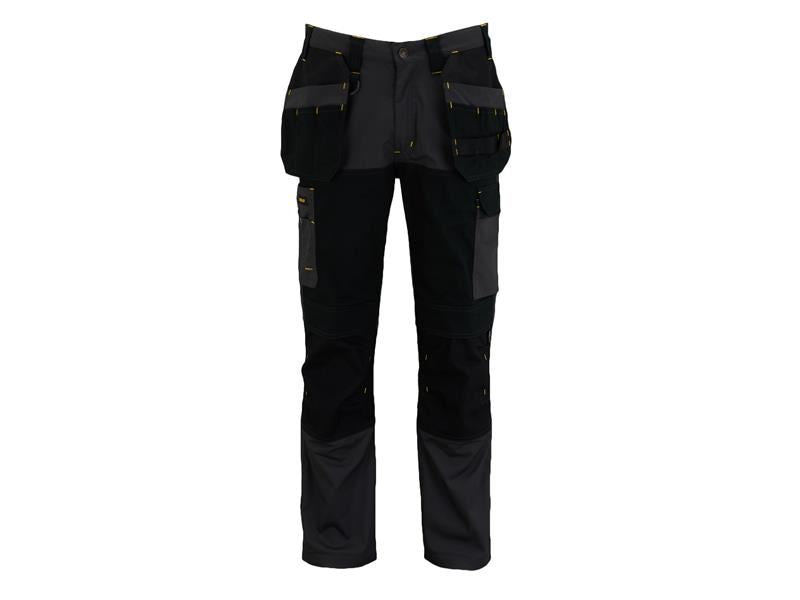STC Dixon Slim Fit Trousers Grey/Black Waist 36in Leg R
