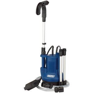 36327 Draper Submersible Clean Water Butt Pump with Float Switch, 40L/min, 350W WBP2A Submersible Water Pumps Professional Trade DIY Workshop Garage