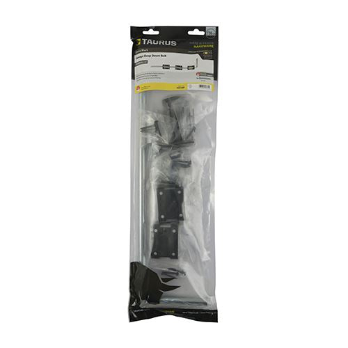 PERRY Garage Drop Down Bolt Black - 18" | Pack of 1