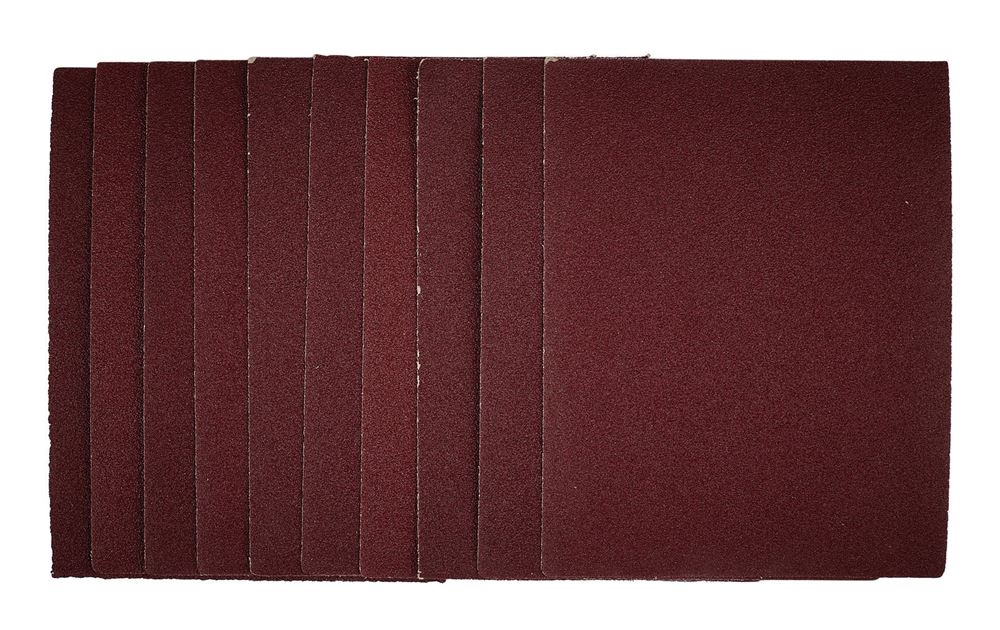 Draper SANDING SHEET 115X150MM 80G 54717 54717 1/4 Sanding Sheets, 115 x 150mm (Pack of 10)