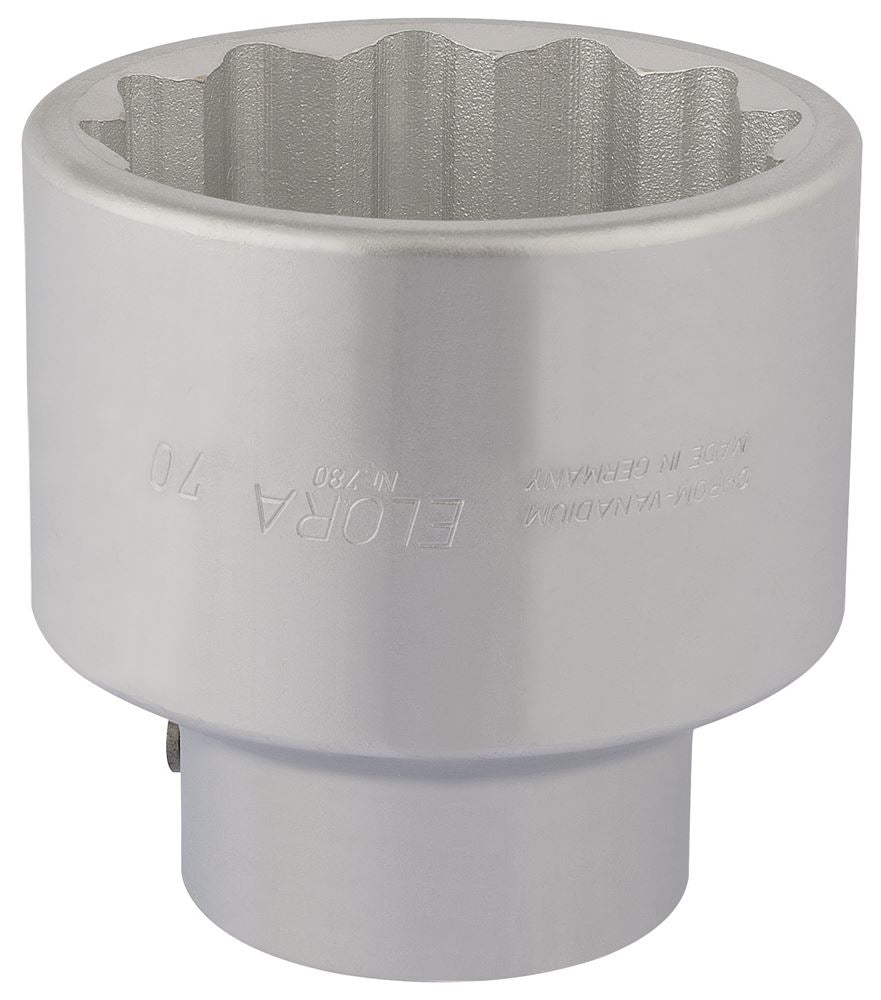 67426 Elora Elora Bi-Hexagon Socket, 1 Sq. Dr., 70mm 780-70 1 Sockets Professional Trade DIY Workshop Garage Use