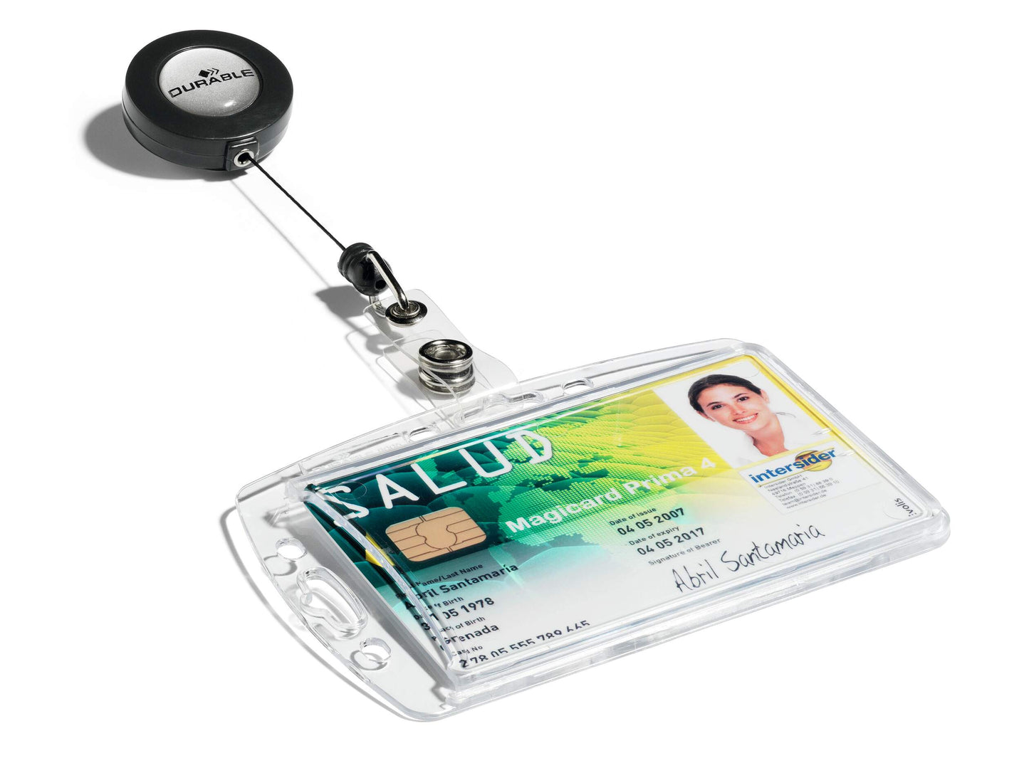 Durable Enclosed Security Pass ID Holder with Badge Reel | 10 Pack | Clear
