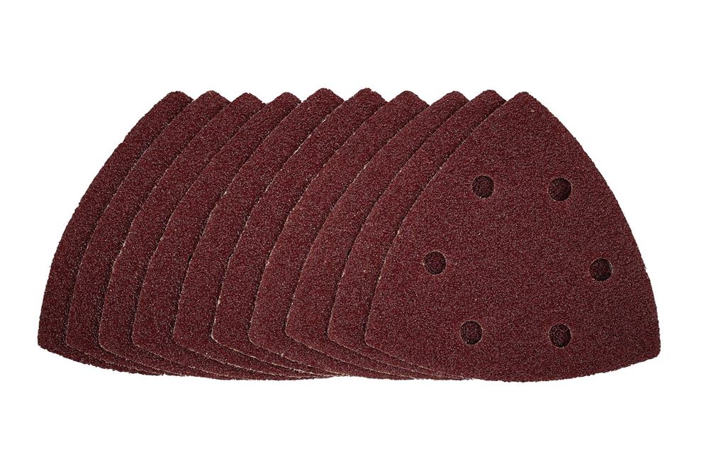 41694 Draper Delta Sanding Sheets with Hook and Loop, 93mm, 40 Grit (Pack of 10) SSD1 Aluminium oxide 93 x 93mm Professional Trade DIY Workshop Gara