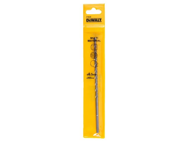DeWalt Power Tools Multi-Material Drill Bit 6.5mm OL:200mm WL:170mm