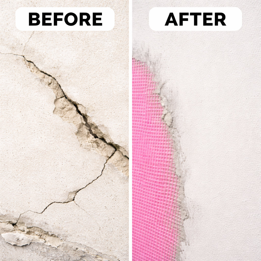 Yuzet Render Mesh 160g/m2 Fibreglass Rendering Plastering Crack Repair 50sqm