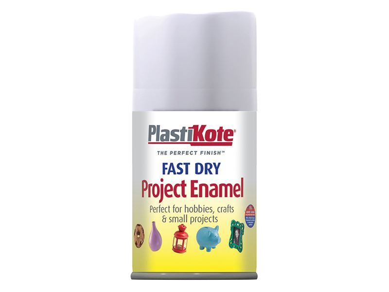 PlastiKote 440.0001021.046 Fast Dry Enamel Aerosol Matt White 100ml
