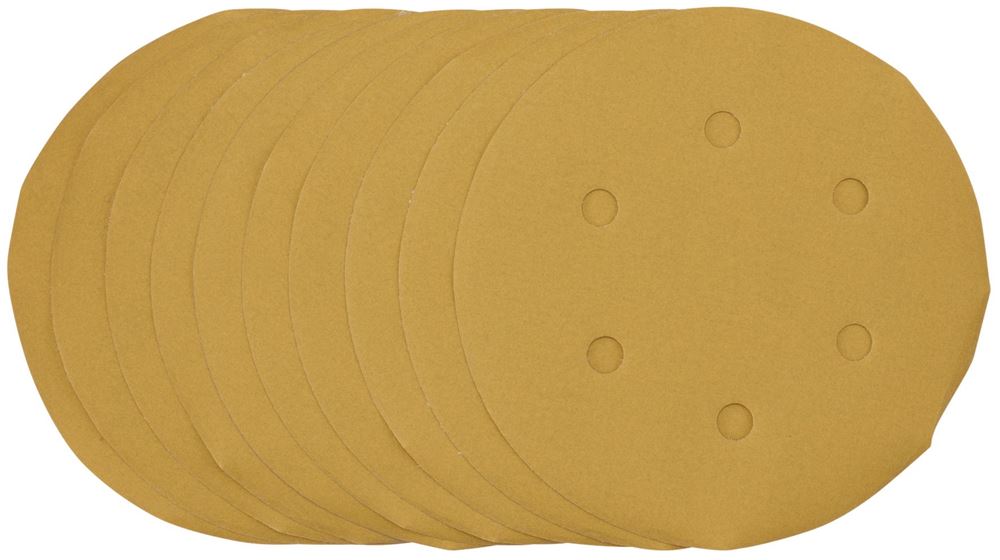 Draper 150MM GOLD SANDING DISC 400G 64282 64282 Gold Sanding Discs with Hook & Loop, 150mm (Pack of 10)