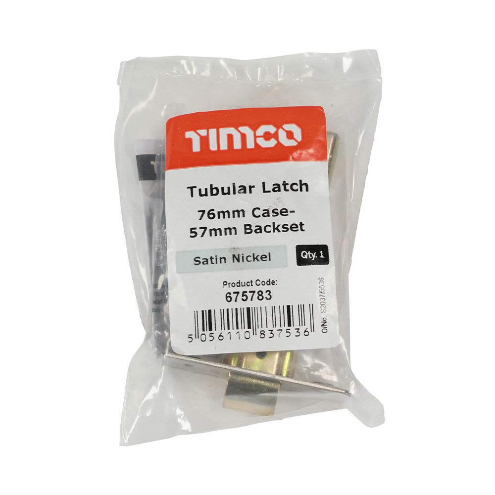 TIMCO Tubular Latch Sat. Nickel 76mm Pack 1
