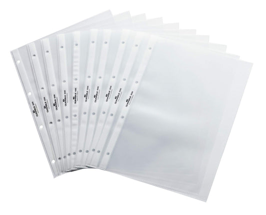 Durable Premium Punched Pockets for Table Flipcharts | 10 Pack | A4 Landscape
