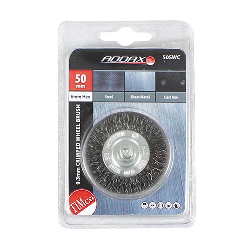 TIMCO Drill Crimp Wire Wheel Brush 50mm Pack 1