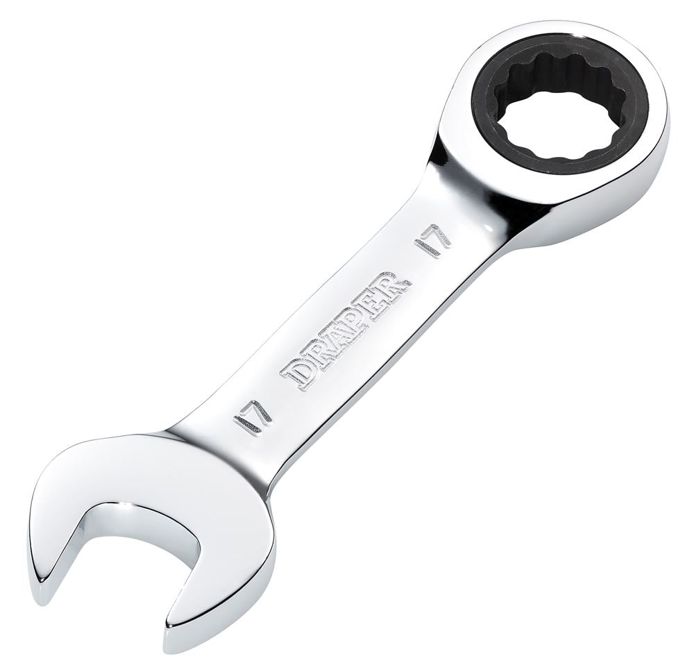 Draper 17MM STUBBY RATCHETING SPANNER 27914 27914 HI-TORQ® Metric Stubby Ratchet Combination Spanner