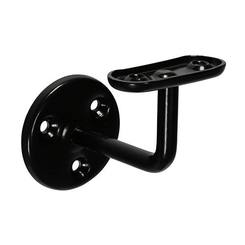 TIMCO Steel Handrail Bracket Black 63mm Black Pack 1