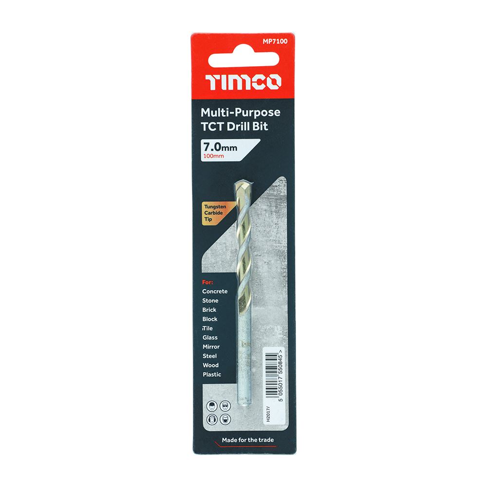TIMCO TCT Multi-purpose Drill Bit 7.0 x 100 Pack 1