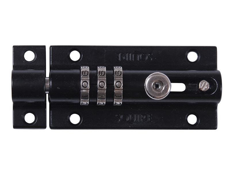 Squire COMBI 3 CombiBolt 3 Re-Codable Locking Bolt Black 92mm
