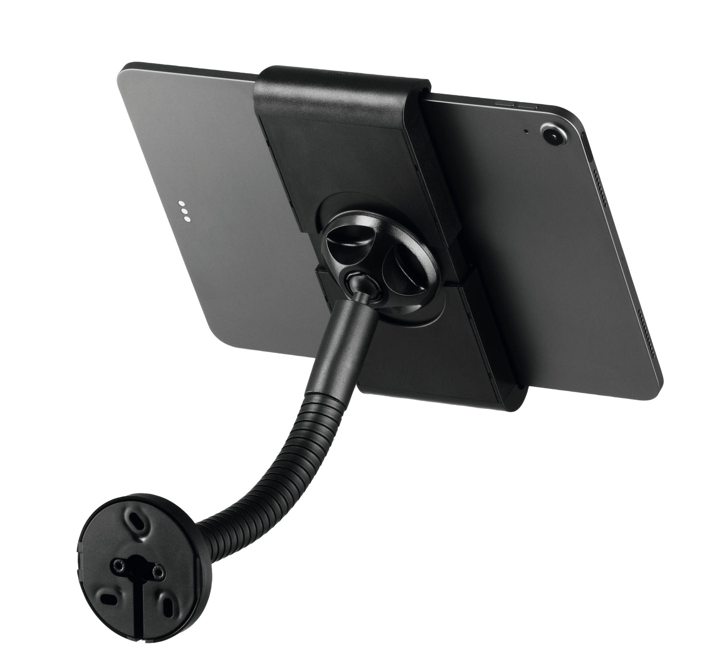 Durable TOUGH Anti-Theft Lock Goose Neck Tablet Holder Wall/Table Mount | Black