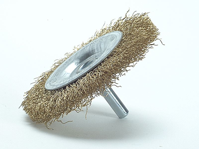 Lessmann 410.136.07 DIY Wheel Brush 75 x 10mm, 0.25 Brass Wire